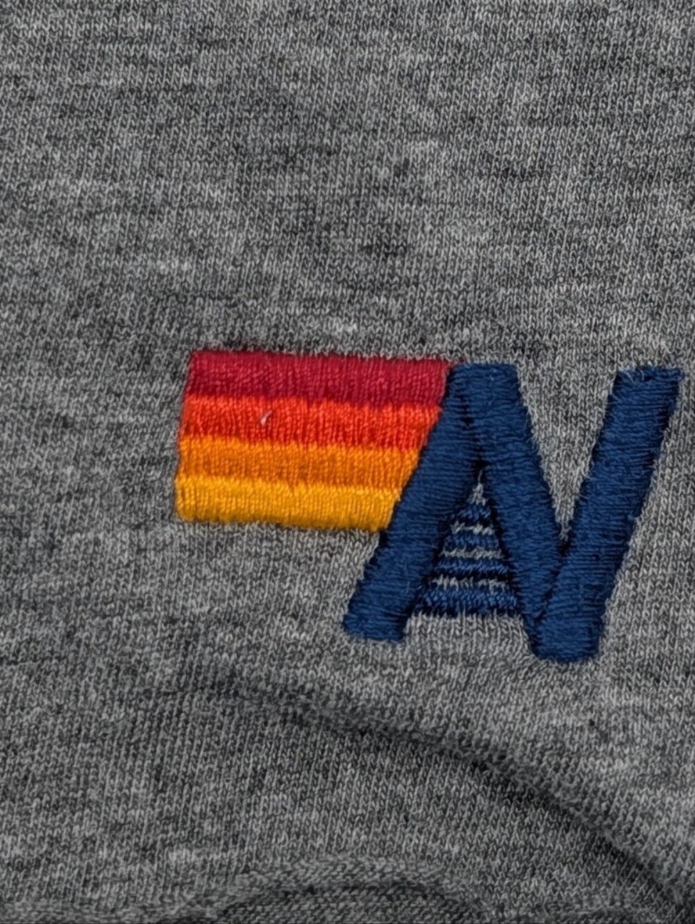 Aviator Nation Logo Cropped Cropped Heather Gray Boyfriend Tee Small - Picture 4 of 6